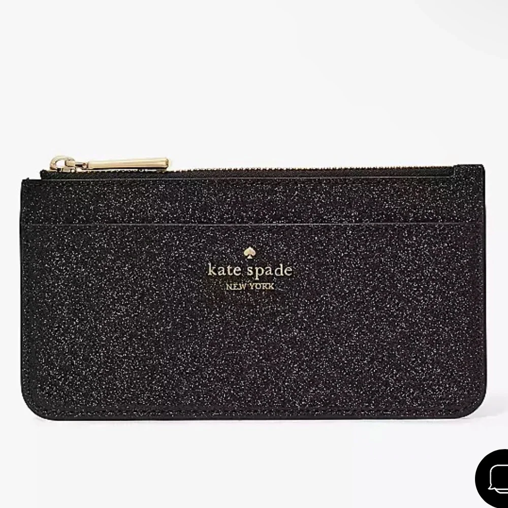 NIB Kate spade Large Slim Glitter Wallet